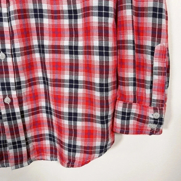 Aritzia Womens Medium Tna Boyfriend Plaid  Shirt - Picture 6 of 13